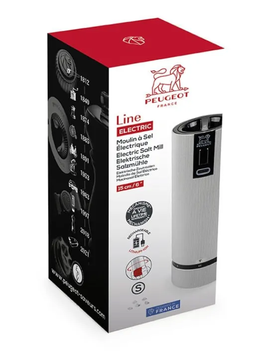 Store Line electric Moulin à sel électrique rechargeable u'select, batterie lithium-ion, , 15 cm - 6in. For The Host With The Most | Salt