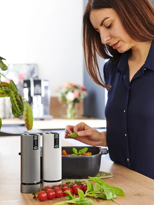 Store Line electric Moulin à sel électrique rechargeable u'select, batterie lithium-ion, , 15 cm - 6in. For The Host With The Most | Salt