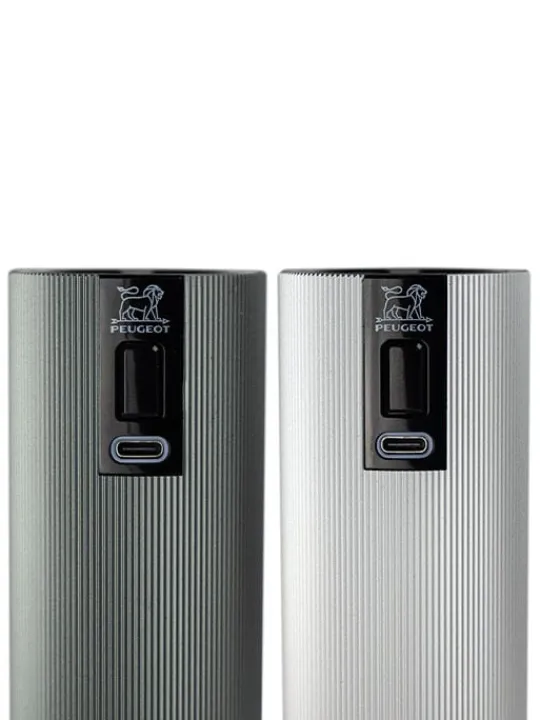 Flash Sale Line electric Set of u’select rechargeable electric salt and pepper mills, li-ion battery, carbon and aluminum, 15 cm - 6in For The Host With The Most | For The Foodie