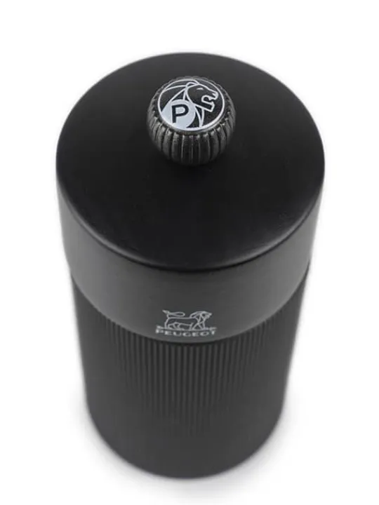 Fashion Line Manual aluminium and wooden pepper mill, matt black, 12cm Pepper | Pepper Mills