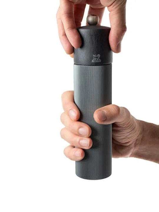 Cheap Line Manual pepper mill in aluminium and wood, carbon, 8,66in Pepper | Pepper Mills