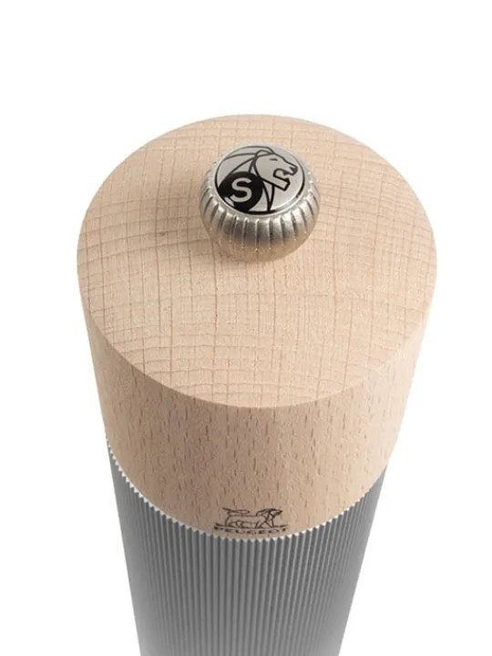 Flash Sale Line Manual salt mill in aluminium and wood, natural, 8,66in Salt | Salt Mills
