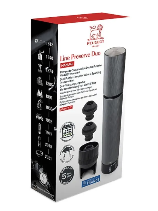 Best Line preserve duo Wine & sparkling wine manual double-function preservation pump in aluminium, carbon, 20 cm - 7.75 in Wine And Champagne Accessories