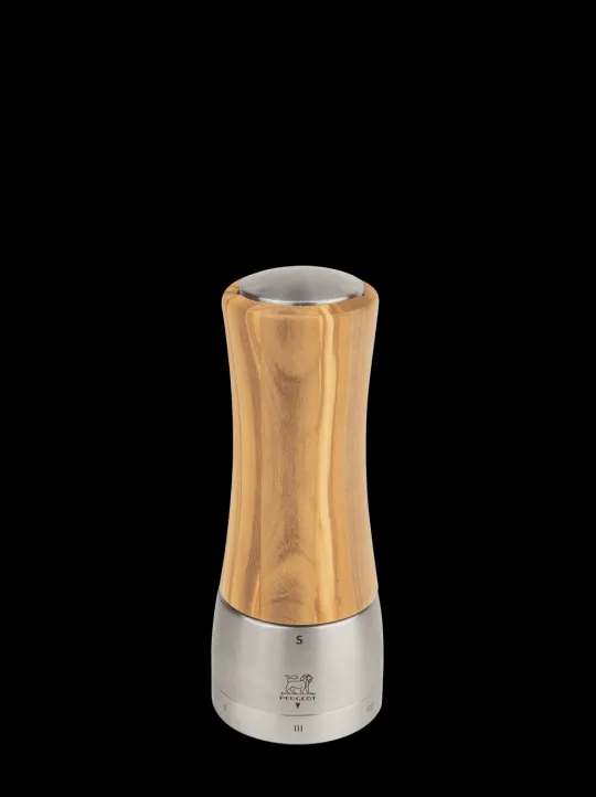 Best Madras Manual salt mill in olive wood and stainless steel u'select 16 cm - 6.25" Salt | Salt Mills