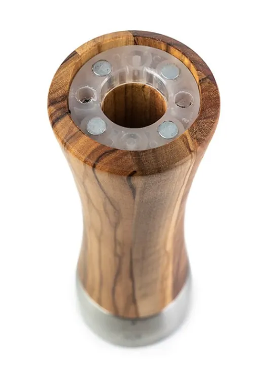 Best Madras Manual salt mill in olive wood and stainless steel u'select 16 cm - 6.25" Salt | Salt Mills