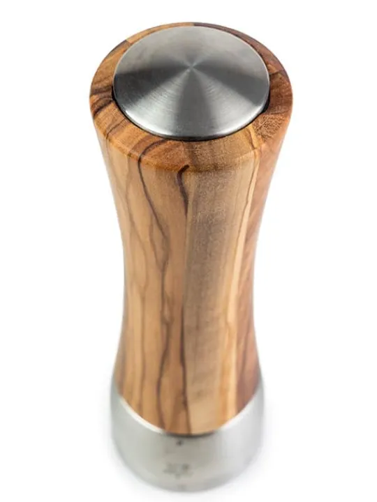 Best Madras Manual salt mill in olive wood and stainless steel u'select 16 cm - 6.25" Salt | Salt Mills