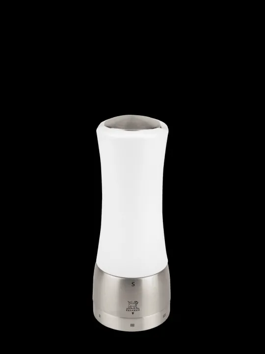 Online Madras Moulin à sel manuel en bois et inox u'select couleur blanc 16 cm Salt | Salt Mills