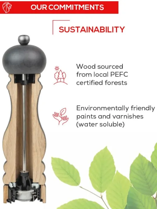 Store Madras U'select manual wooden & stainless steel pepper mill in , 21 cm - 8in. Pepper | Pepper Mills