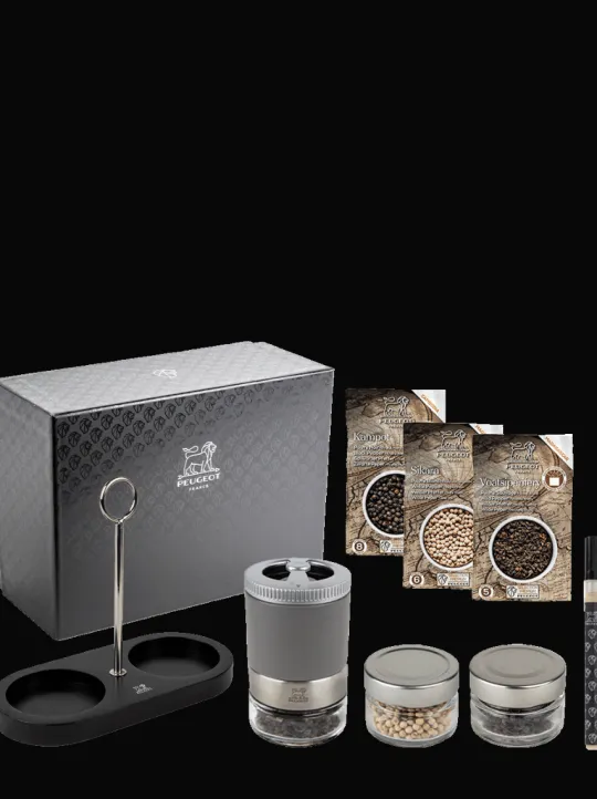 Fashion Maestro linea pack Maestro rock gray pepper bar box and linéa tray Pepper | Pepper Mills