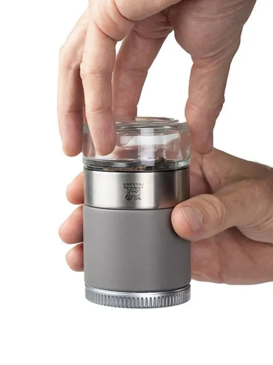 Hot Maestro Pepper bar - u'select pepper mill, 3 premium peppers, 3 interchangeable glass jars, rock grey Pepper | Pepper Mills