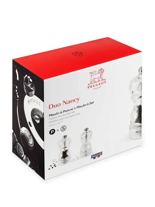 Cheap Nancy Duo of manual salt and pepper mills in acrylic, 12 cm Salt | Salt & Pepper Mill Sets