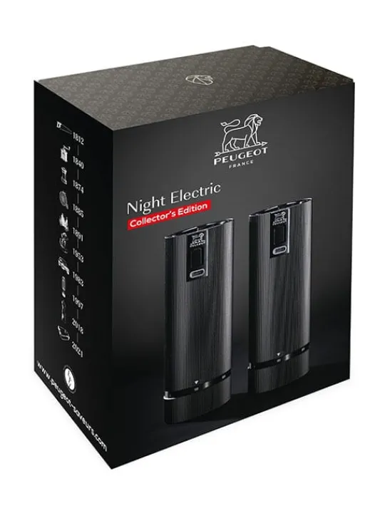Discount Night electric Gift box – set of line electric matte black salt and pepper mills, 15 cm For The Host With The Most