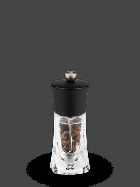 Flash Sale Oléron Manual chilli grinder in matt wood and acrylic, 14cm Speciality Spice Mills