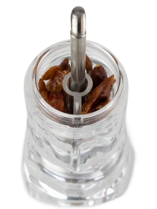 Flash Sale Oléron Manual chilli grinder in matt wood and acrylic, 14cm Speciality Spice Mills