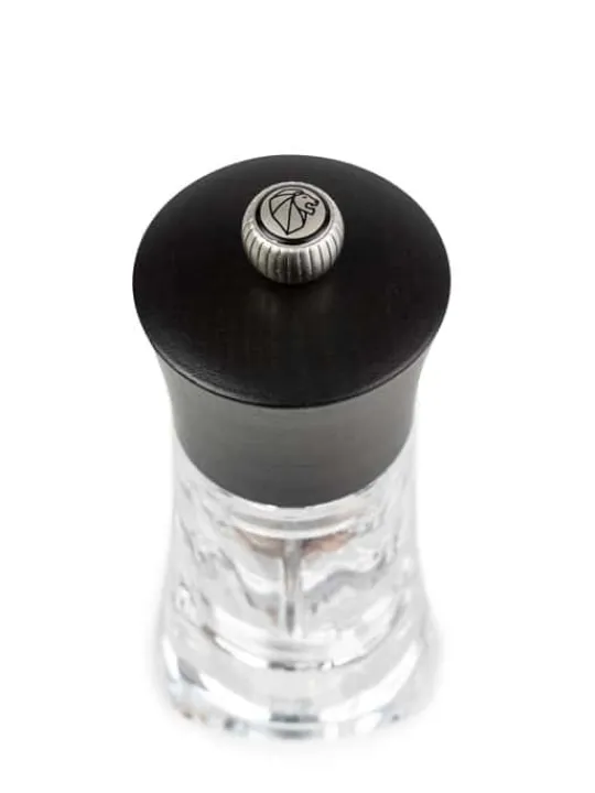 Flash Sale Oléron Manual chilli grinder in matt wood and acrylic, 14cm Speciality Spice Mills