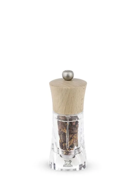 Hot Oléron Manual chilli grinder in wood and acrylic, 14cm Speciality Spice Mills