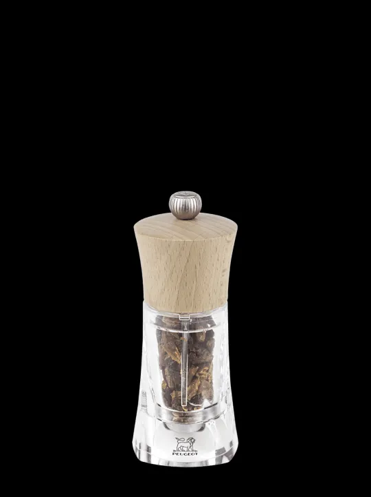 Hot Oléron Manual chilli grinder in wood and acrylic, 14cm Speciality Spice Mills