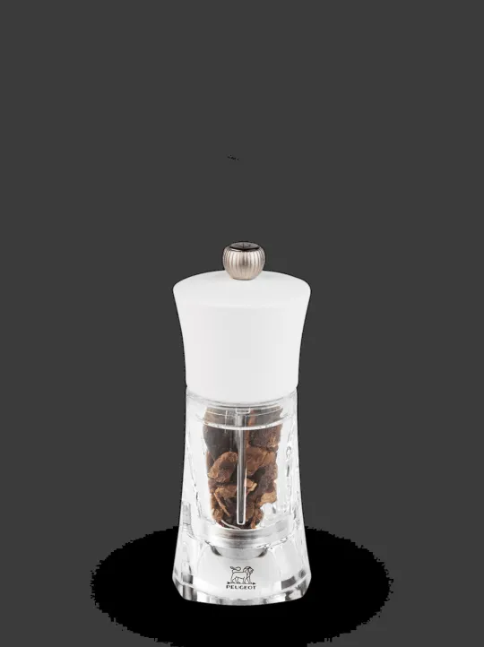Sale Oléron Manual chilli grinder in matt wood and acrylic, 14cm Speciality Spice Mills