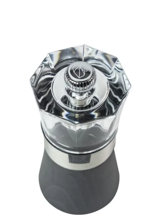 Cheap Oslo wooden salt mill in stainless steel & acrylic, 12cm Salt | Salt Mills