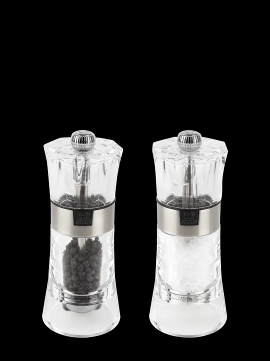 Cheap Oslo Duo of manual salt and pepper mills, acrylic, 14 cm Salt | Salt & Pepper Mill Sets