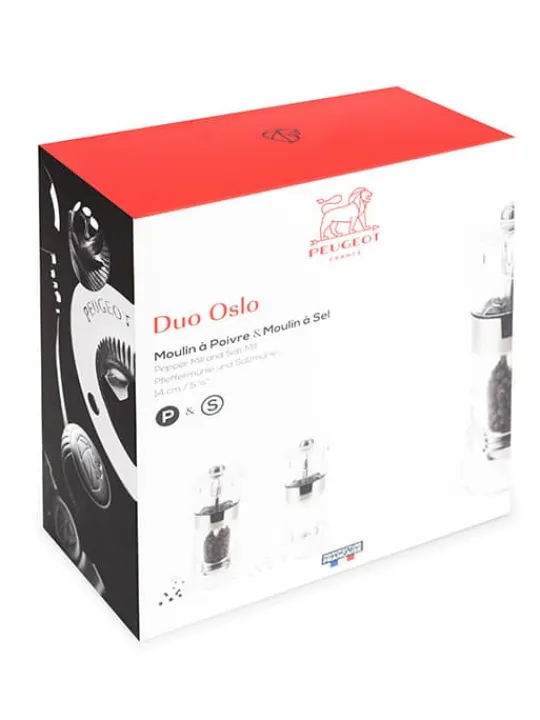 Cheap Oslo Duo of manual salt and pepper mills, acrylic, 14 cm Salt | Salt & Pepper Mill Sets