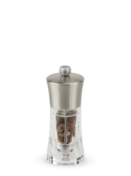 Outlet Ouessant Manual chilli grinder in stainless steel and acrylic, 14cm Speciality Spice Mills