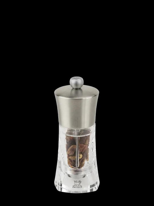 Outlet Ouessant Manual chilli grinder in stainless steel and acrylic, 14cm Speciality Spice Mills