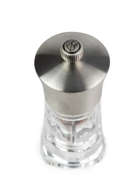 Outlet Ouessant Manual chilli grinder in stainless steel and acrylic, 14cm Speciality Spice Mills