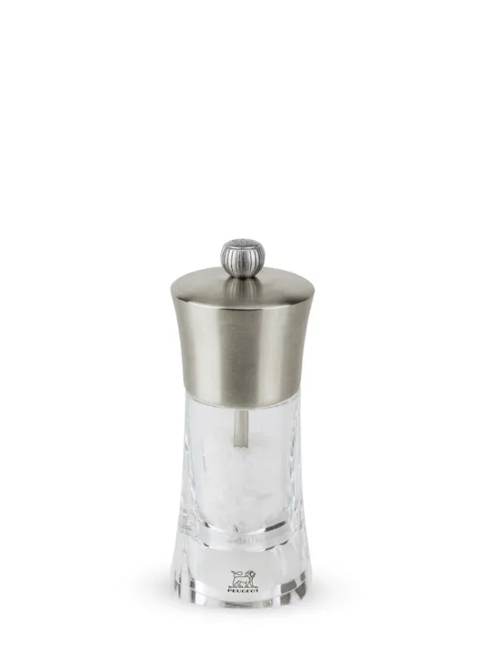 Fashion Ouessant Manual salt mill in stainless steel and acrylic 14 cm - 5,5in. Salt | Salt Mills