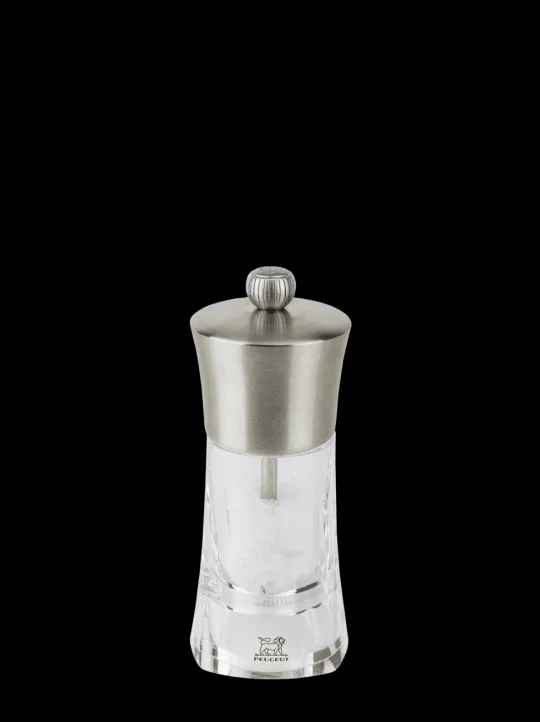 Fashion Ouessant Manual salt mill in stainless steel and acrylic 14 cm - 5,5in. Salt | Salt Mills