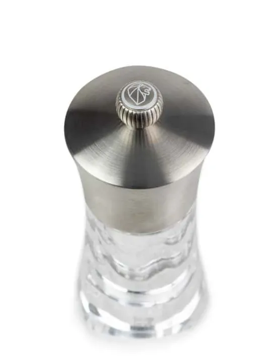 Fashion Ouessant Manual salt mill in stainless steel and acrylic 14 cm - 5,5in. Salt | Salt Mills