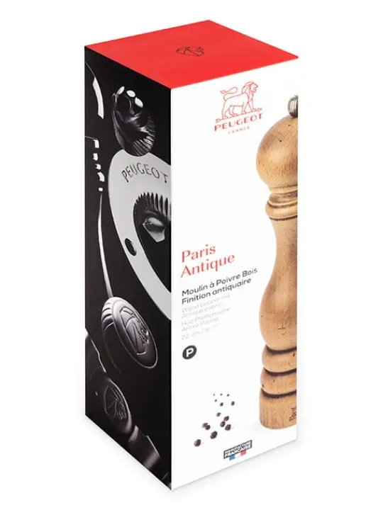 Cheap Paris antique Manual beech wood pepper mill with antique finish, 22cm Pepper | Pepper Mills