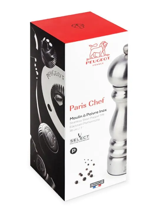 Outlet Paris chef U’select manual pepper mill in stainless steel, 18cm Pepper | Pepper Mills