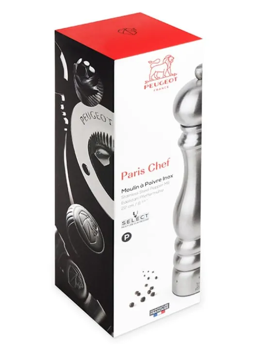 Flash Sale Paris chef U’select manual pepper mill in stainless steel, 22cm For The Foodie | Pepper