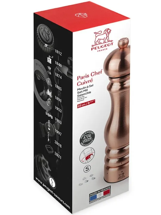 Store Paris chef U'select manual salt mill in -plated stainless steel, 22cm For The Foodie | Salt