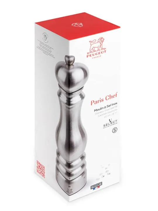Sale Paris chef U’select manual salt mill in stainless steel, 22cm For The Foodie | Salt