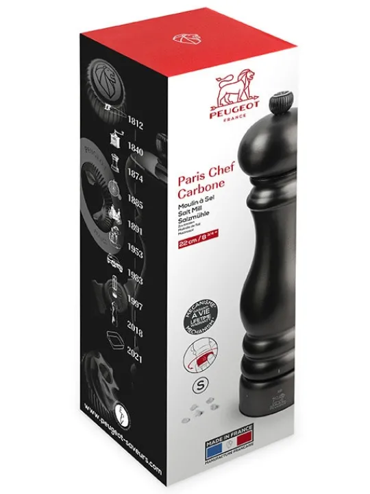 Flash Sale Paris chef U'select manual salt mill in stainless steel with a finish, 22cm Salt | Salt Mills