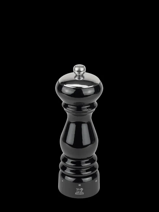Sale Paris icône u'select manual wooden pepper mill in black gloss, 18cm Pepper | Pepper Mills