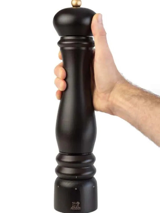 New Paris électrique u'select electric wooden pepper mill with a chocolate finish, 34cm Pepper | Pepper Mills