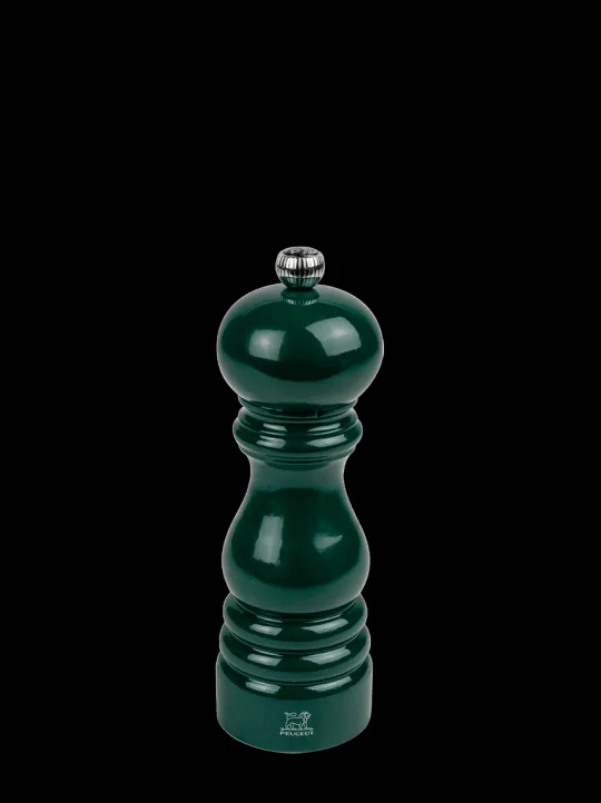 Best Paris Manual wooden pepper mill in forest green gloss, 18cm Pepper | Pepper Mills