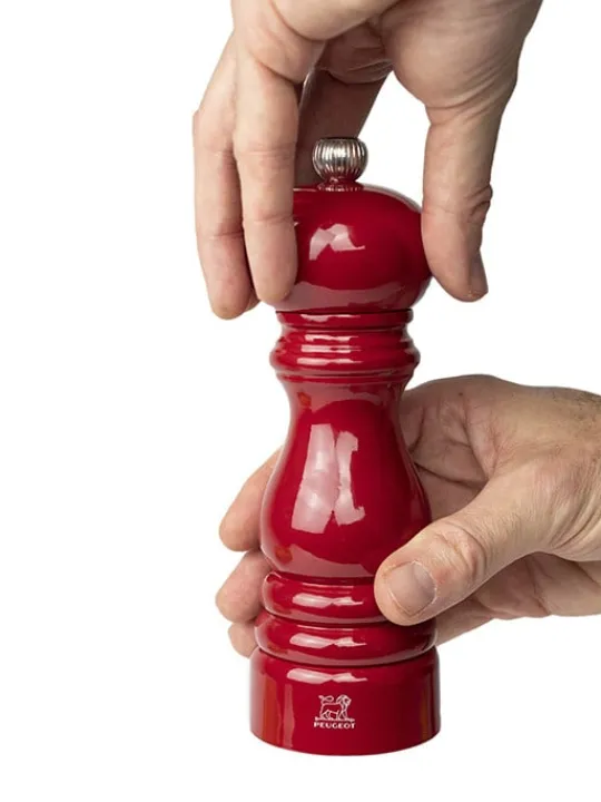 Discount Paris Manual wooden pepper mill in passion red gloss, 18cm Pepper | Pepper Mills