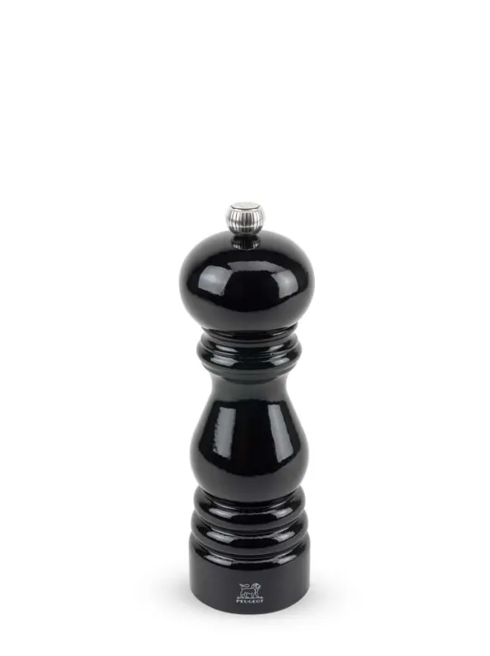 Sale Paris Manual wooden pepper mill with a black lacquered finish, 18cm Pepper | Pepper Mills