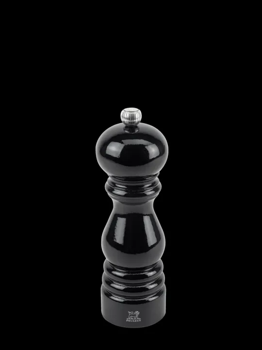 Sale Paris Manual wooden pepper mill with a black lacquered finish, 18cm Pepper | Pepper Mills