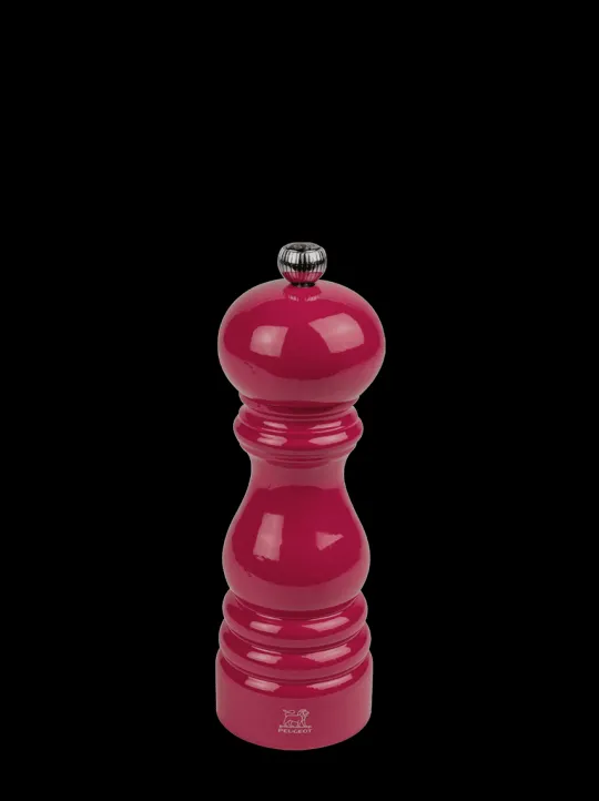Clearance Paris Manual wooden salt mill in candy pink gloss, 18cm Salt | Salt Mills