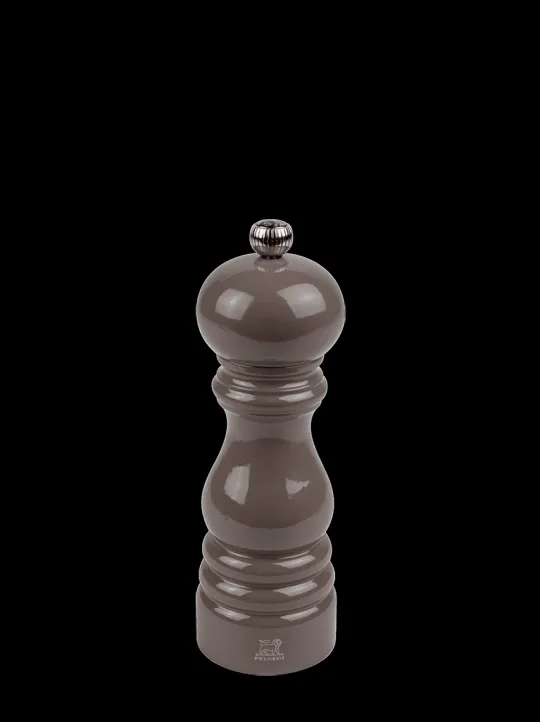 Online Paris Manual wooden salt mill in taupe grey gloss, 18cm Salt | Salt Mills