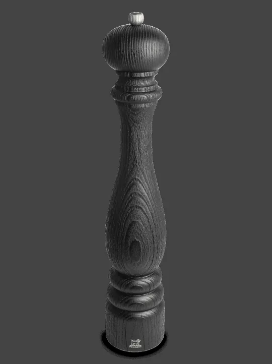 Best Paris nature black Manual upcycled wooden pepper mill in black, 40cm Pepper | Pepper Mills