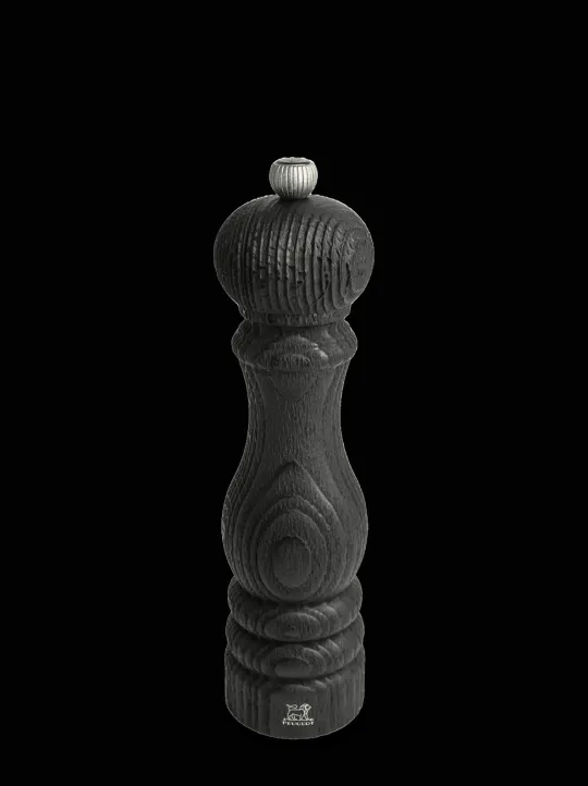 Flash Sale Paris nature black Manual upcycled wooden pepper mill in black, 22cm Pepper | Pepper Mills