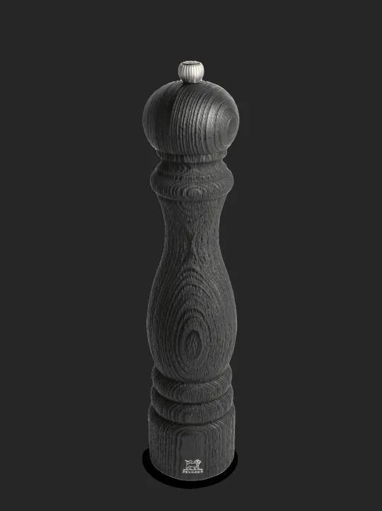Outlet Paris nature black Manual upcycled wooden pepper mill in black, 30cm Pepper | Pepper Mills
