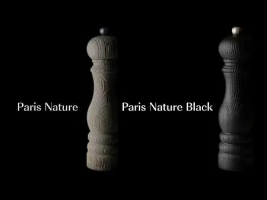 Sale Paris nature black Manual upcycled wooden pepper mill with a black finish, 12cm Pepper | Pepper Mills