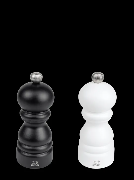 Best Paris Salt and pepper mill set, matte black and white, 12cm – 4.75 in. Salt | Salt & Pepper Mill Sets